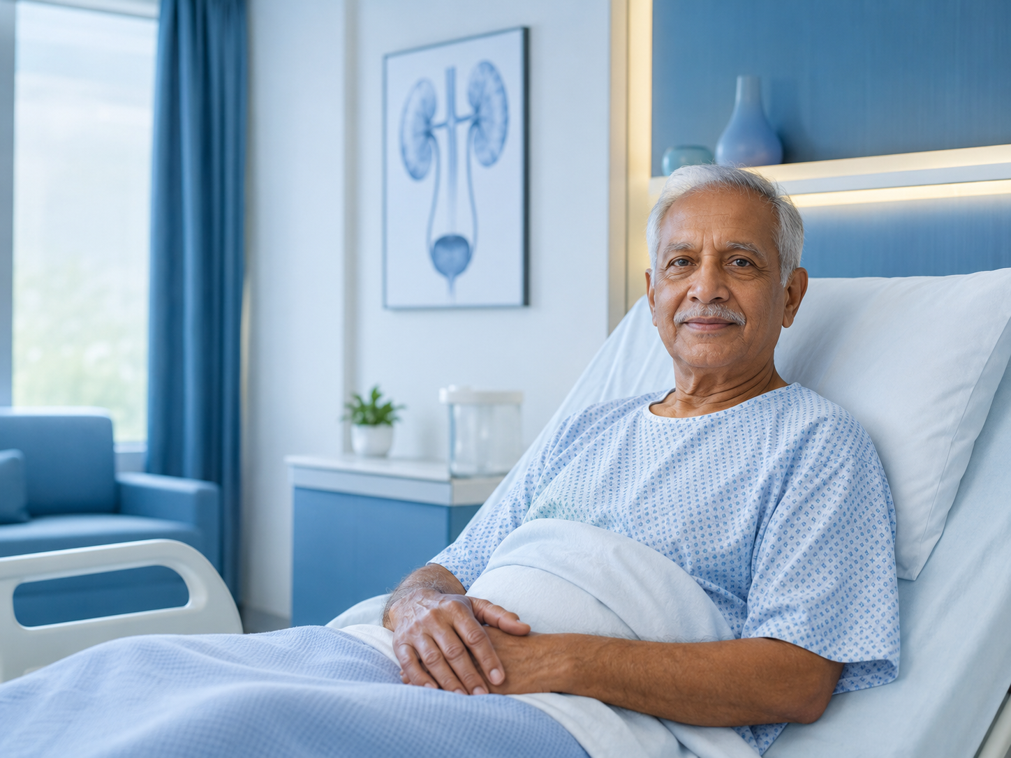 pacjent w szpitalu na oddziale Urologicznym