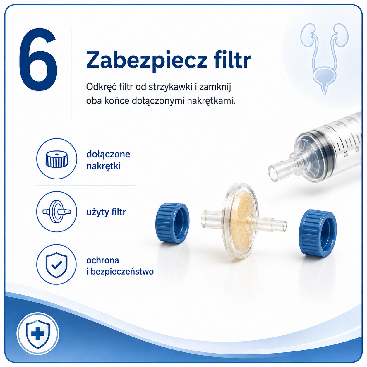 Uromonitor – krok 6: Zabezpiecz filtr