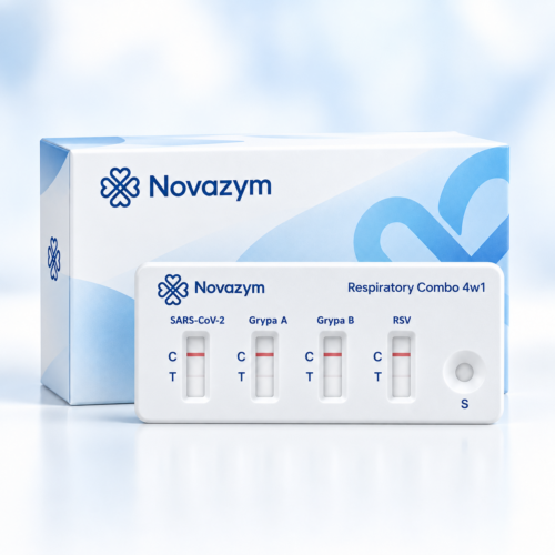 4w1 respiratory combo test Profesjonalny test antygenowy 4w1 do jakościowego wykrywania SARS-CoV-2, grypy A, grypy B i RSV w wymazie z nosogardzieli