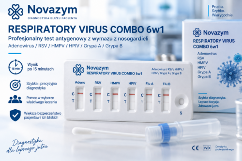 test do diagnostyki chorób górnych i dolnych dróg oddechowych combo 6w1
